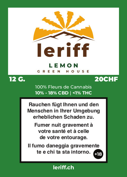 Fleurs CBD Lemon Green House lemon cbd Fleurs de Cannabis CBD Suisse